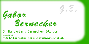 gabor bernecker business card